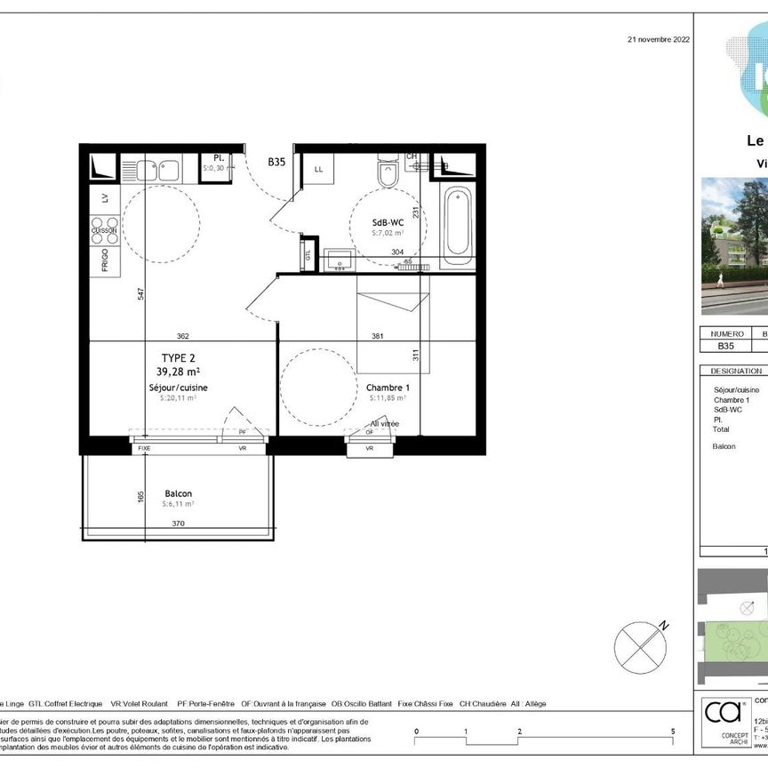 Location Appartement 2 pièces 39m² VILLENEUVE D ASCQ 59650 - Photo 1