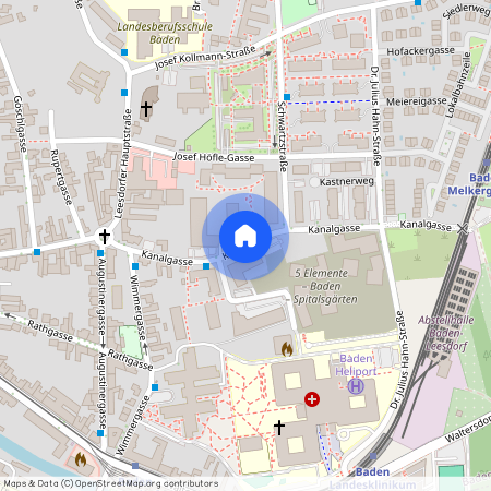 2500 Baden, Kanalg./Meixnerstr./Dr.Julius Hahnstr.