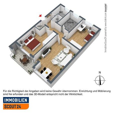 Frisch renovierte 3-Zimmer-Wohnung mit Balkon - Photo 5