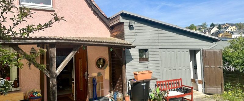 Kleines Bungalow zur Miete-auf Wunsch komplett möbliert-schönes Grundstück-Stellplatz-Annaberg-B. - Foto 1