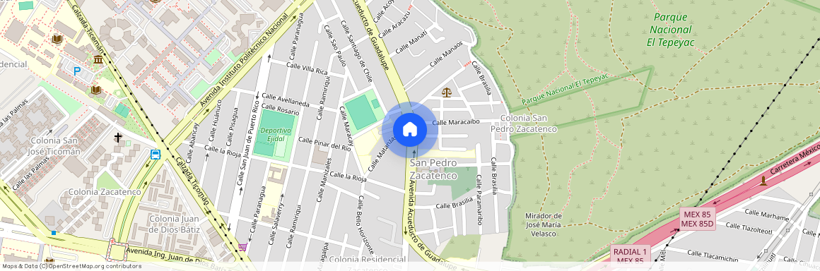 Av. Acueducto, Colonia Residencial Zacatenco, C.P. 07369, Df / Cdmx