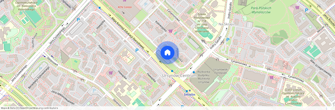 ul. Polinezyjska, Ursynów-Centrum, Ursynów, Warszawa, mazowieckie