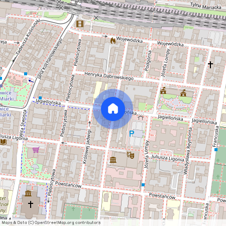 ul. Henryka Sienkiewicza, Śródmieście, Katowice, śląskie