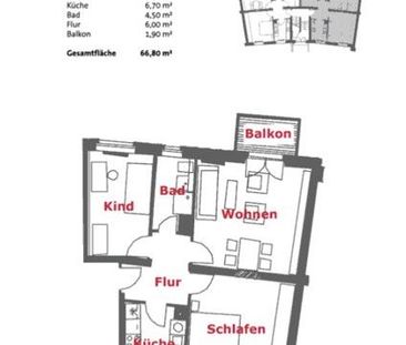 Willkommen Zuhause: Gut geschnittene 3-Zimmer-Wohnung mit Balkon! - Photo 1