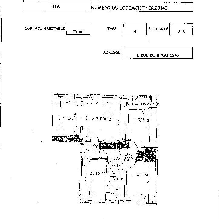 Location appartement T4 79.00m² à Anglure (51260) Loyer CC * : 414.62 € Réf : ER.23143 - Photo 1