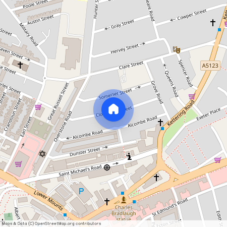 Cloutsham Street, Northampton, Northamptonshire. NN1 3LN