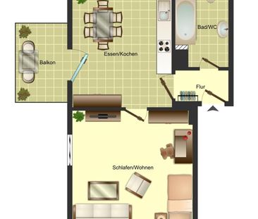 Demnächst frei! 3-Zimmer-Wohnung in Herford Herford - Photo 1