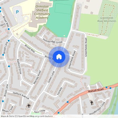 Green Lane, Shelfield, Walsall, West Midlands, WS4