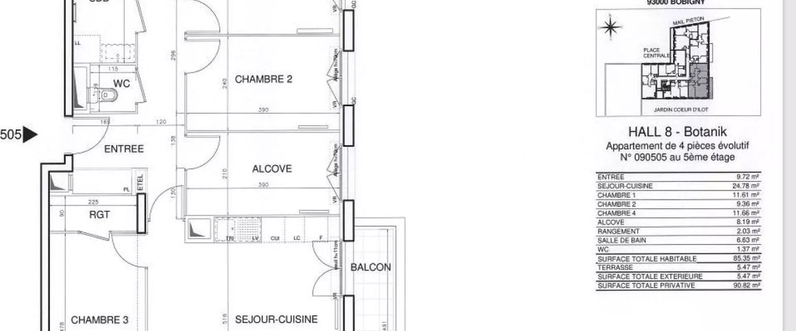 location Appartement T4 DE 85.6m² À BOBIGNY - Photo 1