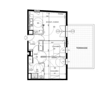 A LOUER - NANTES BOTTIERE-CHENAIE -T3 RECENT de 55.65 m² avec TERRA... - Photo 2