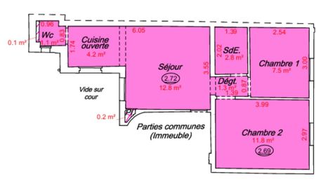 Appartement 3 pièce(s) 41.50 m2 - Photo 3