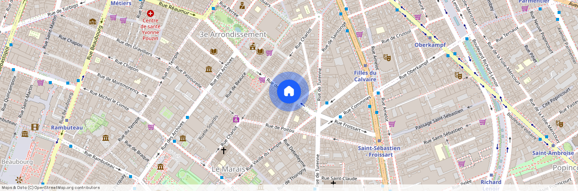 Rue de Turenne, entre Rue de Saintonge et Rue de Bretagne 75003 Paris (3e arrondissement)