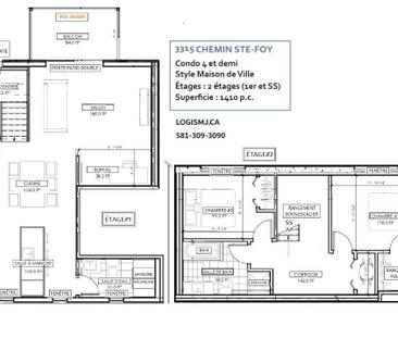 Grand* 4 ½* sur 2 étages, avec espace Bureau à Ste-Foy - Photo 4