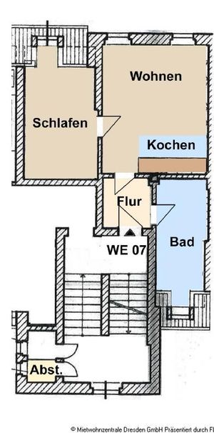 !!! PREISHIT !!! 2-R-Dachgeschoss-Wohnung !!! - Foto 1