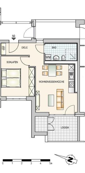 Für diese Wohnung ein Wohnberechtigungsschein erforderlich. Bitte beachten Sie die Belegungsbindung. Diese 2- Zimmer Wohnung muss mit mindestens 1 Personen belegt werden und das... - Photo 2