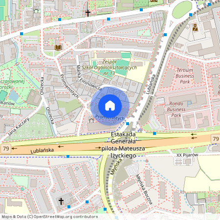 ul. Promienistych, Prądnik Czerwony, Prądnik Czerwony, Kraków, małopolskie