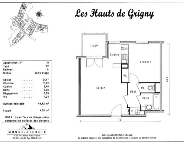 location Appartement T2 DE 44.42m² À GRIGNY - Photo 1