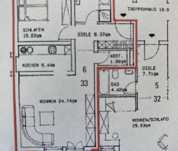 Brandis - 2 Zimmer KDB - renoviert und sanierte helle Wohnung - Foto 1