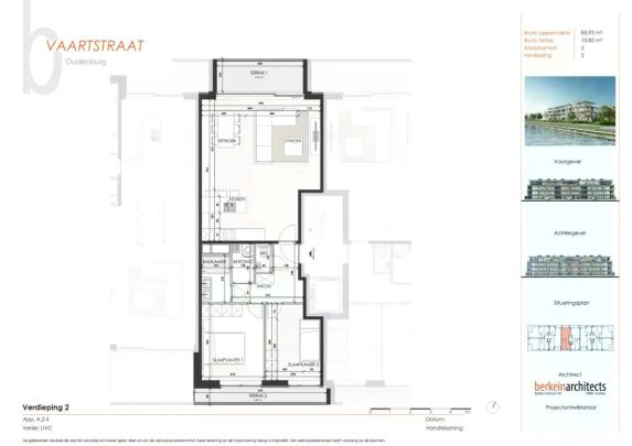 Nieuwbouwappartement met twee slaapkamers gelegen aan het kanaal te Oudenburg - Photo 1