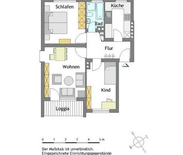 Moderne 3-Zimmer-Wohnung in Mülheim-Saarn - Photo 1