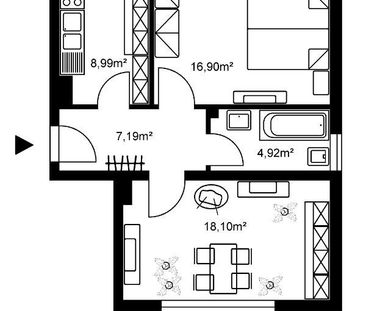 2-Zimmerwohnung mit Tageslichtbad - Photo 1