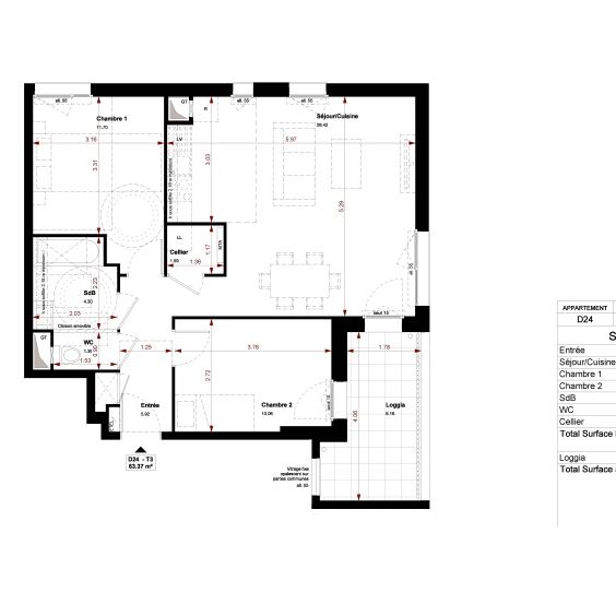 Location Appartement 3 pièces 63m² BUSSY ST GEORGES 77600 - Photo 2