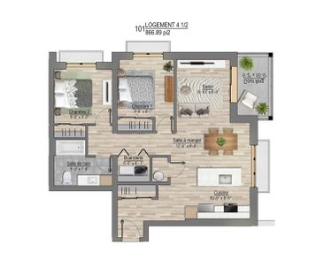 Appartement à louer - Saint-Félix-de-Valois - Photo 3