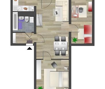 3-Raum-Wohnung und die Kita in unmittelbarer Nähe - Foto 1