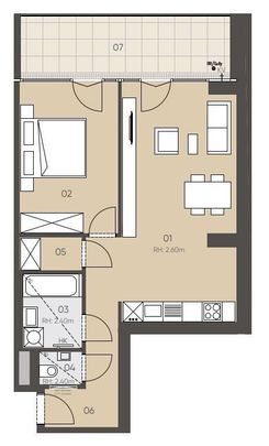 Erstbezug: Attraktive 2-Wohnung mit Außenfläche im Neubauprojekt JOSEPH - in 1090 Wien - zu mieten - Foto 1