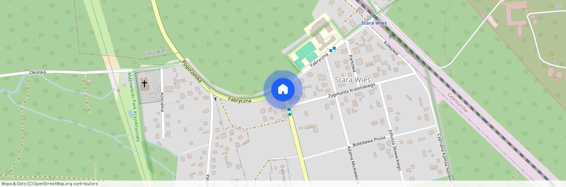 Otwocki, Celestynów, Stara, Wieś, Parkowa