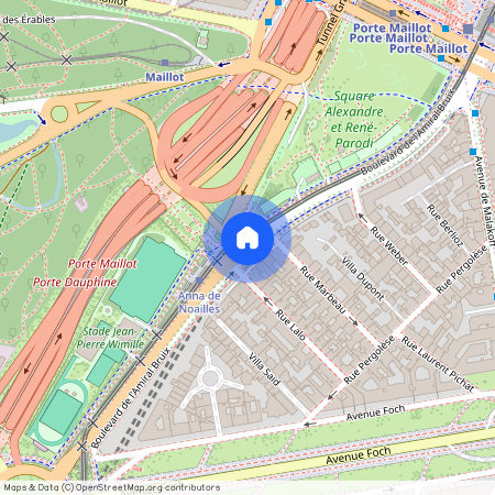 Rue Weber entre Rue Pergolese et Boulevard de l' Amiral Bruix 75116 Paris (16e arrondissement)