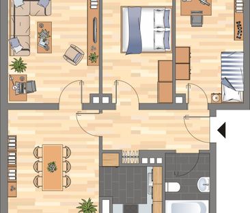 4-Zimmer-Wohnung in Wilhelmshaven Fedderwardergroden - Foto 3