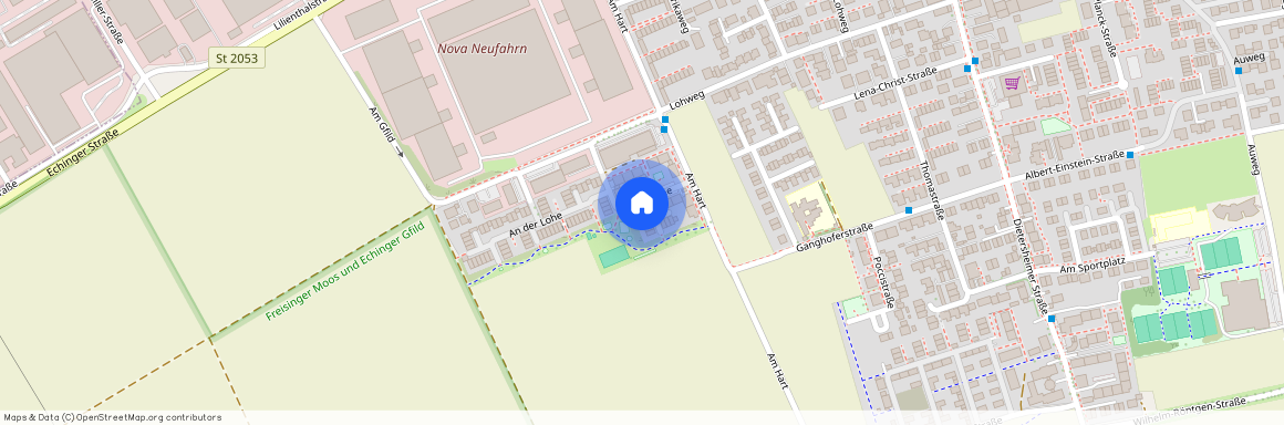 An der Lohe, 85375 München Neufahrn b. Freising ca. 19, 6 km north of Munich-center