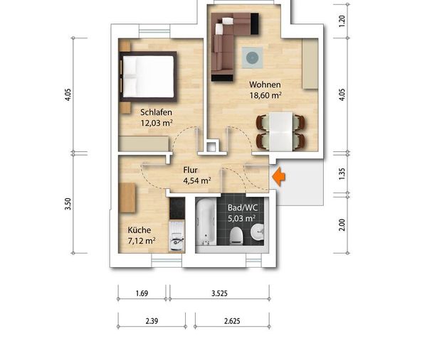 2-Zimmer Mietwohnung - Leuben - Photo 1