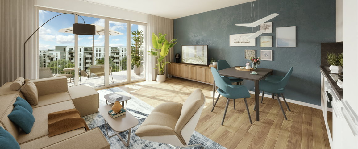 Neubau: 2-Zimmer-Wohnung mit Balkon - Photo 1