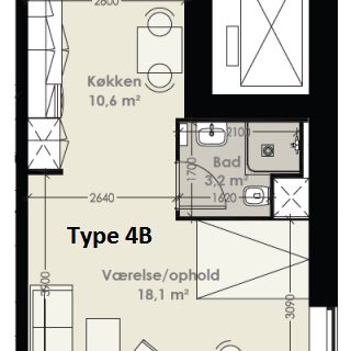 1-værelses studiebolig (Type 2) - Photo 4