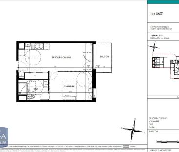 Appartement à louer 2 pièces 38.79m² - Photo 5