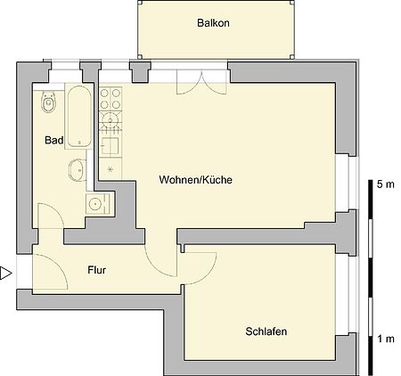 2-Raum-Wohnung mit Blick ins Grüne - Photo 4