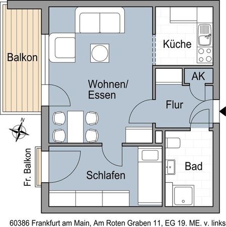 Sanierte 2 Zimmerwohnung mit Balkon - Foto 4