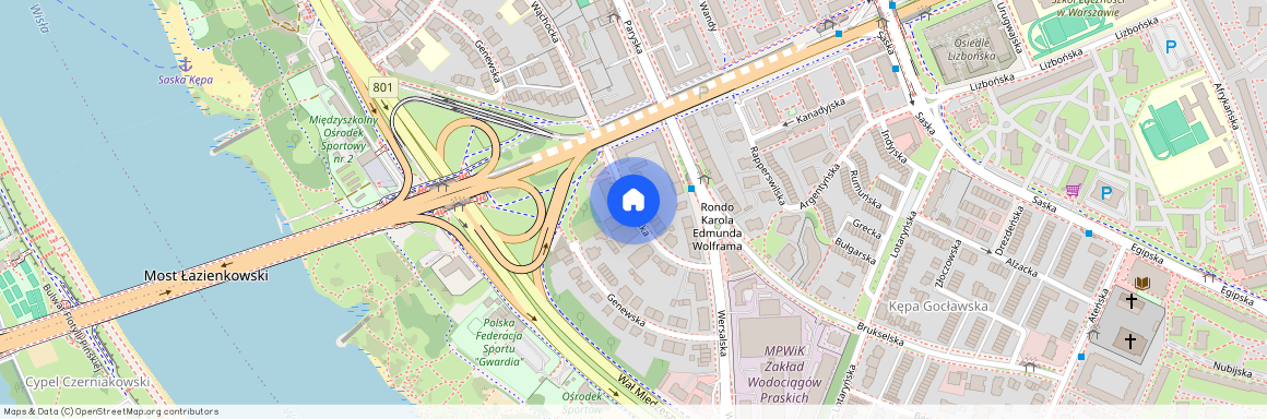 Bajońska, Warszawa, Praga-Południe, Saska Kępa