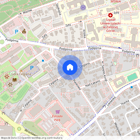 ul. Ceglana, Centrum, Zielona Góra, lubuskie