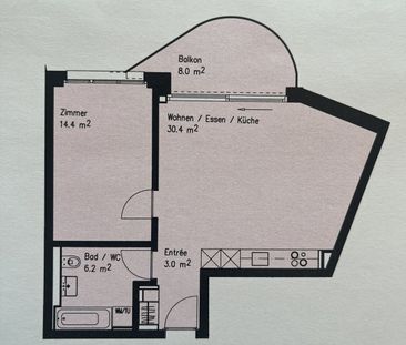APPARTEMENT 21/2 PIÈCES À ZURICH - DISTRICT 8, MEUBLÉ, TEMPORAIRE - Foto 4