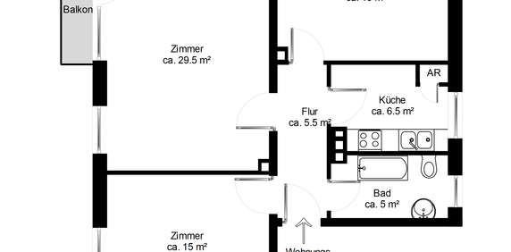 Helle Wohnung - ruhig gelegen - Foto 2