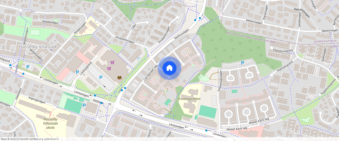 Carl Bondes väg **, Villastaden