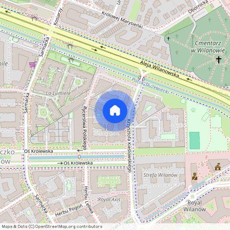 al. Aleja Wilanowska, Błonia Wilanowskie, Wilanów, Warszawa, mazowieckie