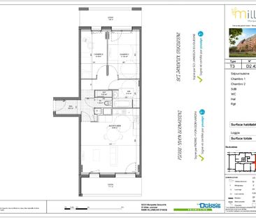 Location Appartement 3 pièces 65m² MARQUETTE LEZ LILLE 59520 - Photo 2
