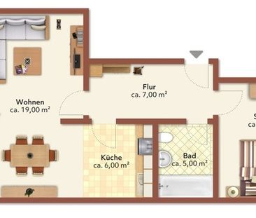 2 Raum-Wohnung mit Balkon - Photo 2