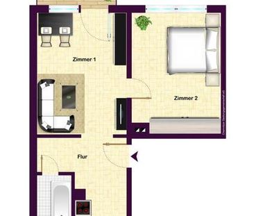 Wohnlich, ledig, jung sucht... Mieter für trendige ZWEIRAUM- Wohnung - Foto 2