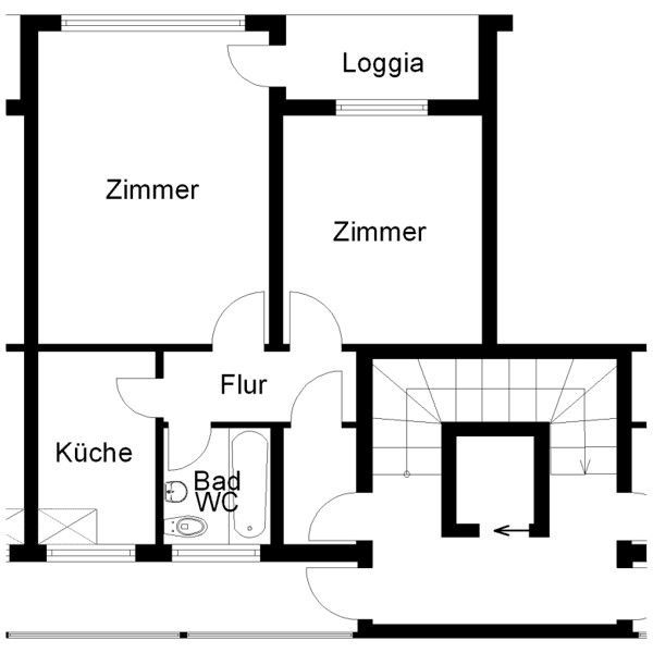 Renovierte 2-Raum-Wohnung frei! - Foto 1