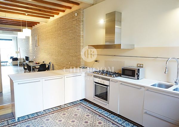 Furnished loft apartment with terrace for rent in Barcelona Poblenou